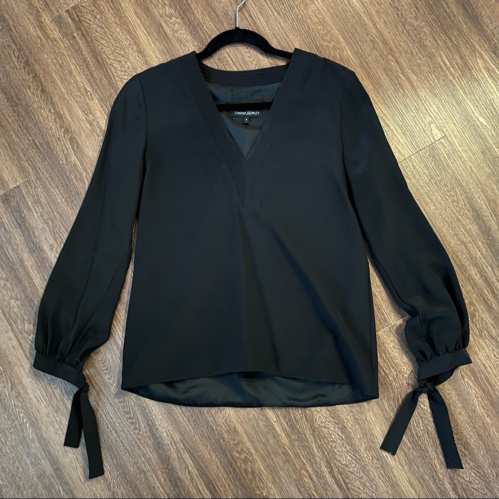Cynthia Rowley tie-sleeve blouse